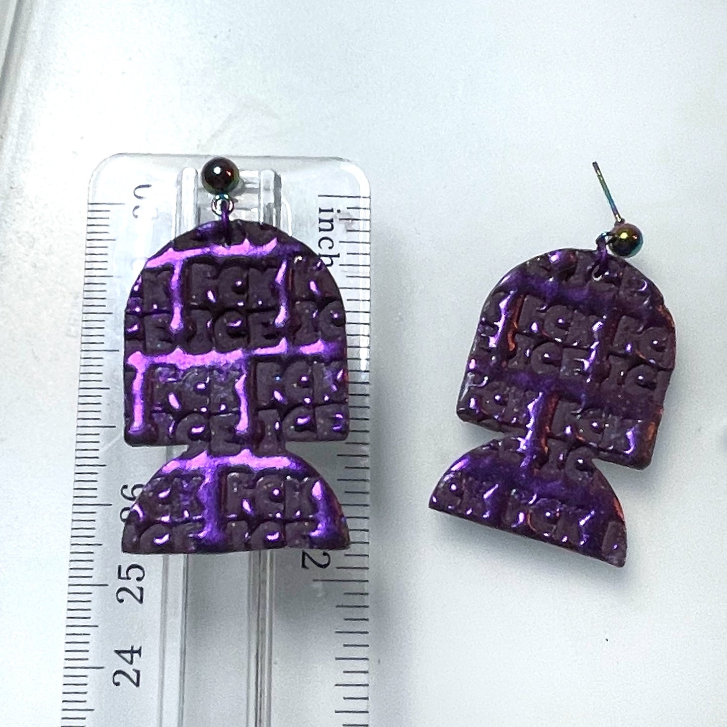 Fck ice earrings