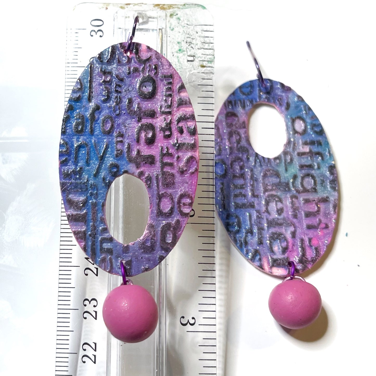 Dark Tie Dye Make a Statement Earrings