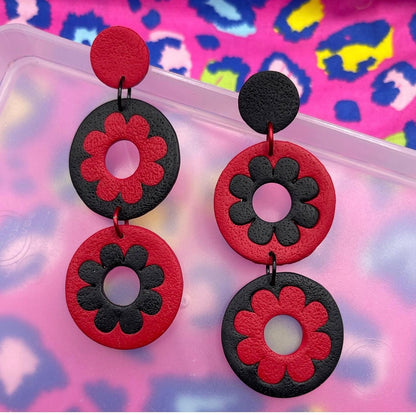 Black and red Mod dangles
