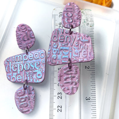 Pink Iridescence Make a Statement Earrings