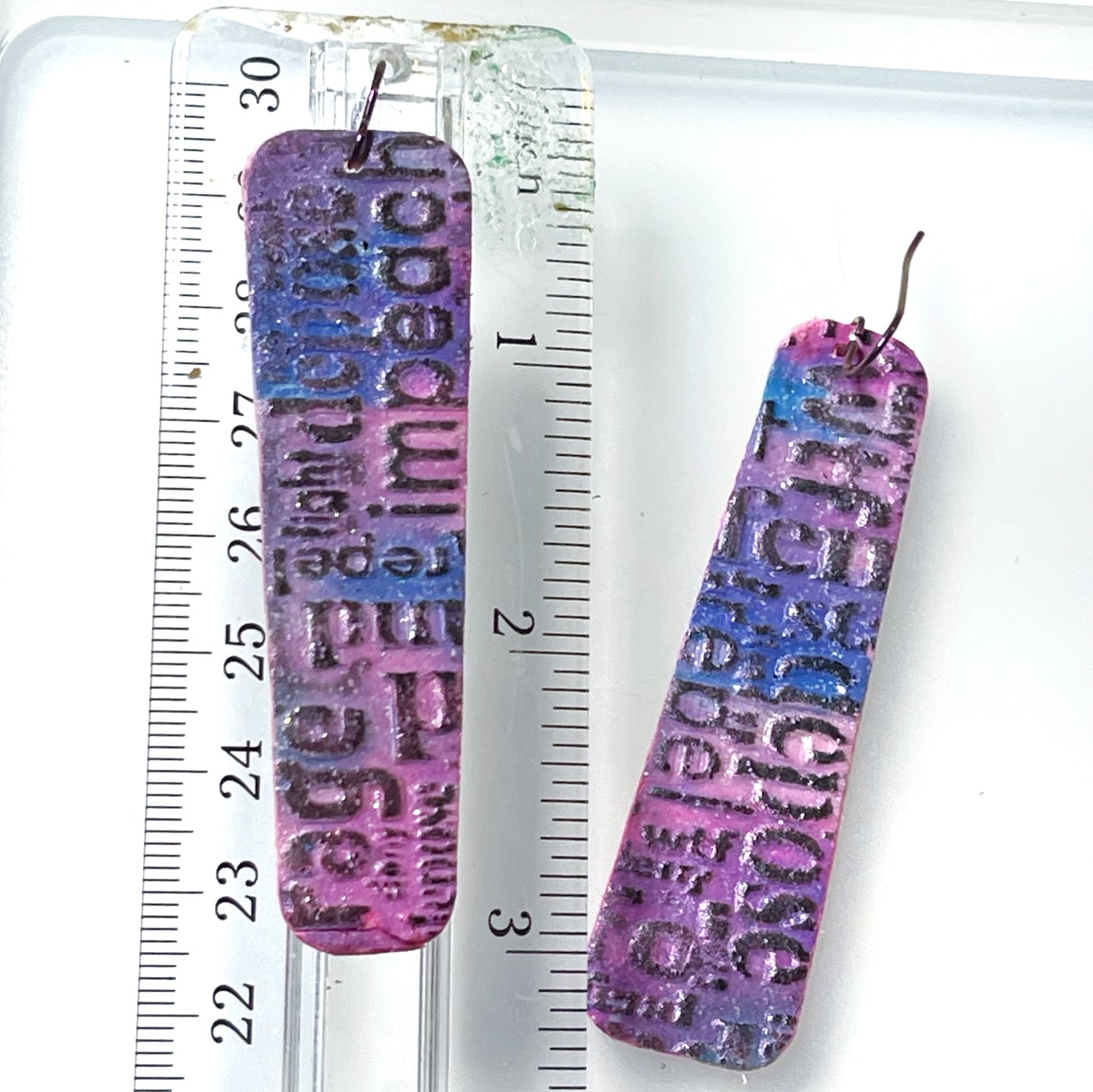 Dark Tie Dye Make a Statement Earrings
