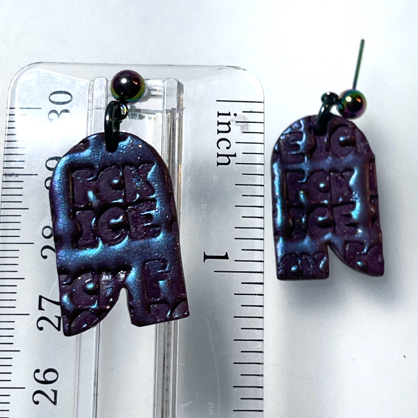 Fck ice earrings