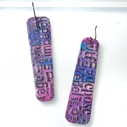 Dark Tie Dye Make a Statement Earrings