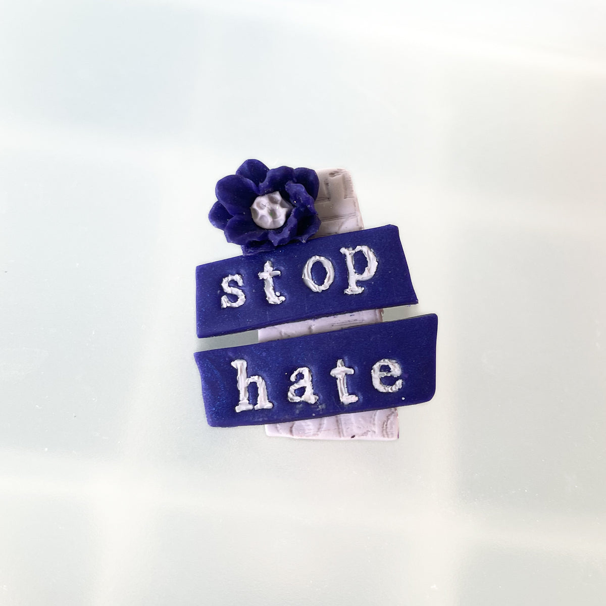 Stop hate pin