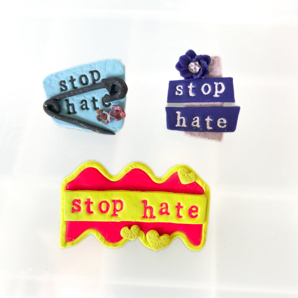 Stop hate pin