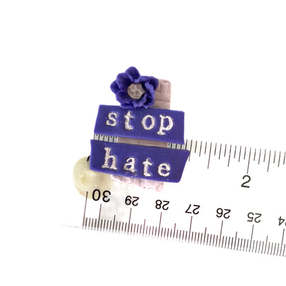 Stop hate pin