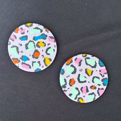 Lavender leopard coasters (set of 2)